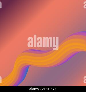 Colorful 3d flowing wavy liquid shapes abstract background. Elegant vector design Stock Vector
