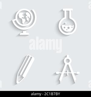 Education Icons | Basics / vector illustration Stock Vector