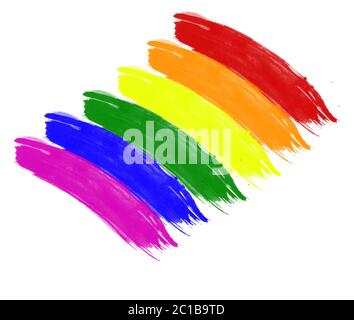 LGBTQI colored paint with watercolor on canvas, creative colorful texture with pastel colors abstract background - image Stock Photo