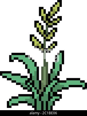 vector pixel art grass isolated Stock Vector Image & Art - Alamy