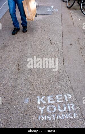 United Kingdom,15 June 2020: Shops and stores are back open re-open in the UK as coronavirus covid restrictions are lifted 2m social distance Stock Photo