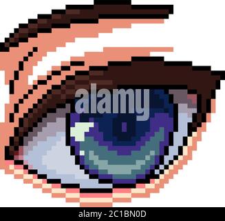 vector pixel art eye isolated cartoon Stock Vector Image & Art - Alamy, Pixel  Art 