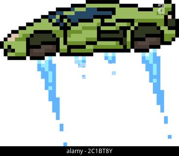 vector pixel art sci fi gun isolated cartoon Stock Vector Image & Art -  Alamy