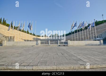 Entrance to the Panathenaic Olympic Stadium. Athens, Greece Stock Photo