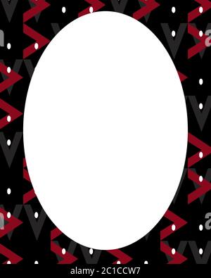 Circle Frame Background with Decorated Borders Stock Photo