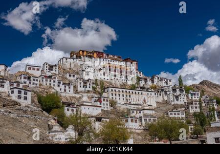 Famous Thiksey Monastery in Leh, Ladakh, India Stock Photo