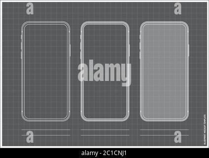 App Template Screen Development Mobile Phone App Stock Vector