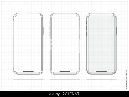 App Template Screen Development Mobile Phone App Stock Vector