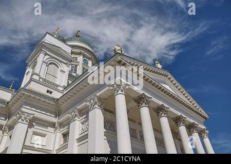 Cathedral of the Diocese of Helsinki, finnish Evangelical Lutheran church Stock Photo