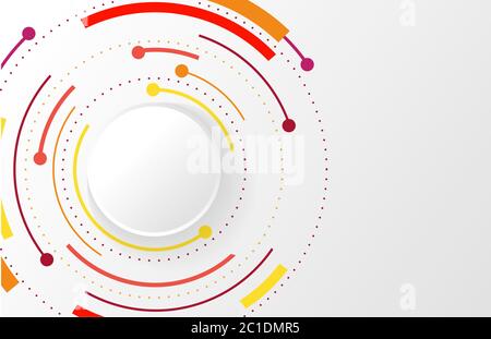 Abstract business background with circle line on white. Design background in modern Trendy style. vector illustration. Red circles of lines. Stock Vector