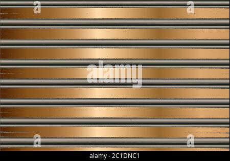 Abstract golden pattern with horizontal stripes. Luxury background. Stock Photo