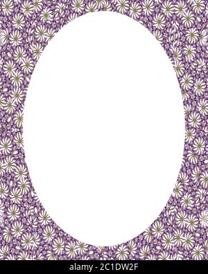Circle Frame Background with Decorated Borders Stock Photo