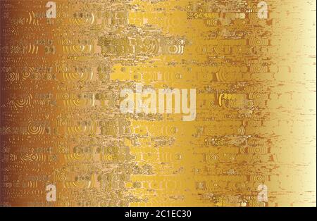 Abstract golden pattern with horizontal stripes. Luxury background. Stock Vector