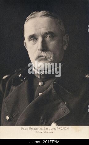 Field Marshal John Denton Pinkstone French, 1st Earl of Ypres (1852 – 1925), known as Sir John French from 1901 to 1916, and as The Viscount French be Stock Photo