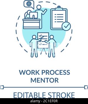 Work process mentor concept icon Stock Vector Image & Art - Alamy