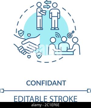Confidant concept icon Stock Vector