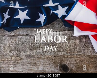 LABOR DAY. Hand tools lying on the table Stock Photo