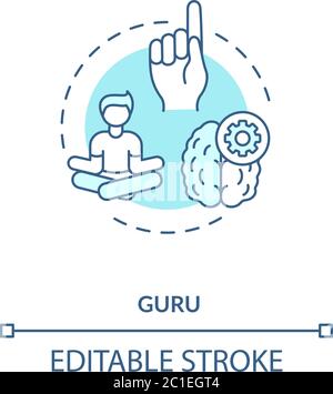 Guru concept icon Stock Vector