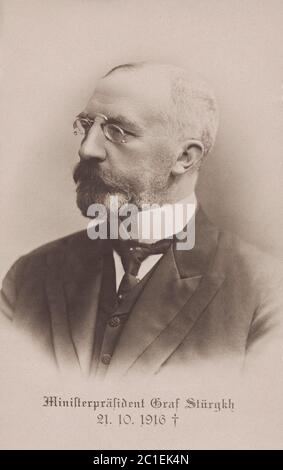 Karl von Stürgkh (1859 – 1916) was an Austrian politician and Minister-President of Cisleithania during the 1914 July Crisis that led to the outbreak Stock Photo