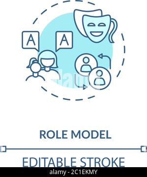 role model, business, education and personal development concept ...