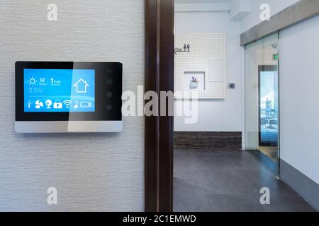 smart home app in control panel Stock Photo