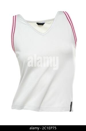 cotton tank top isolated on white Stock Photo