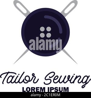 textile logo with text space for your slogan / tag line, vector illustration Stock Vector