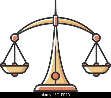 Libra zodiac sign RGB color icon Stock Vector