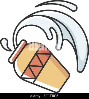 Aquarius zodiac sign RGB color icon Stock Vector