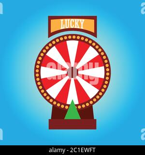 fortune wheel for gambling concept. vector illustration Stock Vector
