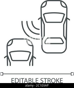 Car blind spot monitoring warning light, BSM system indicator on ...
