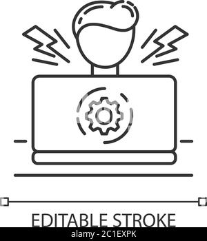 Stress testing pixel perfect linear icon Stock Vector