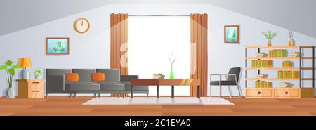 room decoration of living room with gradient design,vector illustration Stock Vector
