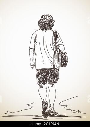 Man Walking Drawing Images - Free Download on Freepik