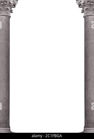 Portrait Frame With Corinthian Column Borders Stock Photo