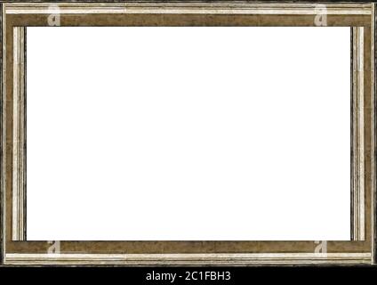 White Landscape Background with Decorated Borders Stock Photo
