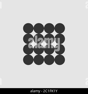 Magnetic balls icon flat. Black pictogram on grey background. Vector illustration symbol Stock Vector