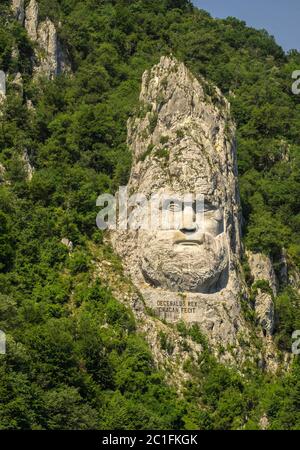 Statue of the DakerkÃ¶nigs Decebalus Stock Photo