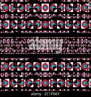 Collage Check Seamless Pattern Stock Photo