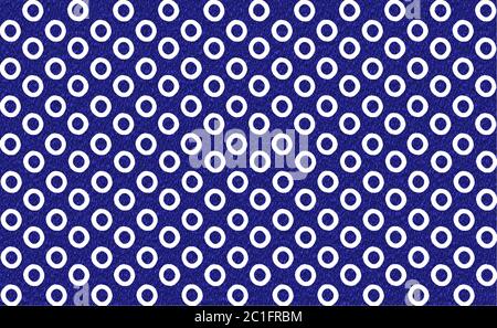 Pattern of white circles on a navy blue textured background Stock Vector