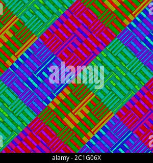 Multicolor Striped Geometric Pattern Stock Photo