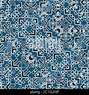 Modern Islamic Style Geometric Seamless Pattern Stock Photo
