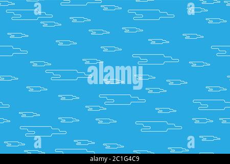 Seamless cloud pattern in an abstract style. Simple vector illustration for simple backgrounds, textures, textiles and packaging Stock Vector