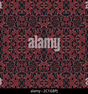 Modern Arabesque Seamless Textile Pattern Stock Photo