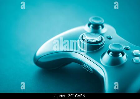 Video game controller macro shot Stock Photo