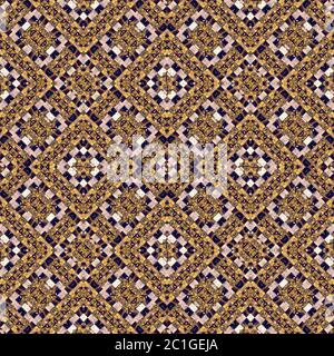 Grunge Mosaic Check Seamless Pattern Stock Photo