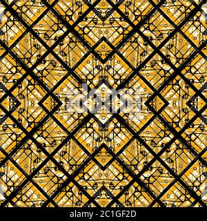 Decorative Geometric Ornate Abstract Pattern Stock Photo