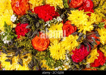Beautiful flowers background for wedding scene Stock Photo