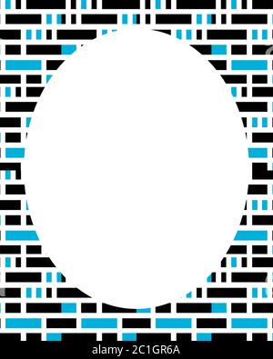 Circle Frame Background with Decorated Borders Stock Photo
