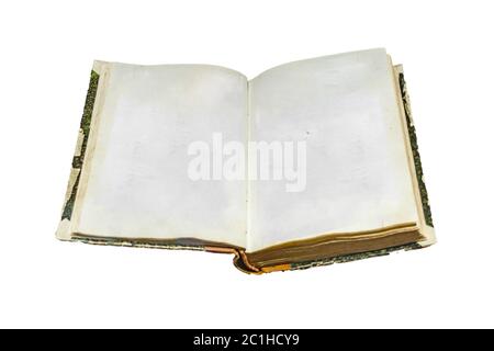 Old Open Book Isolated Photo Stock Photo